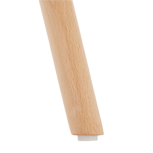 Masa cu blat rotund din mdf alb si picioare lemn fag Gamin 90x74 cm 
