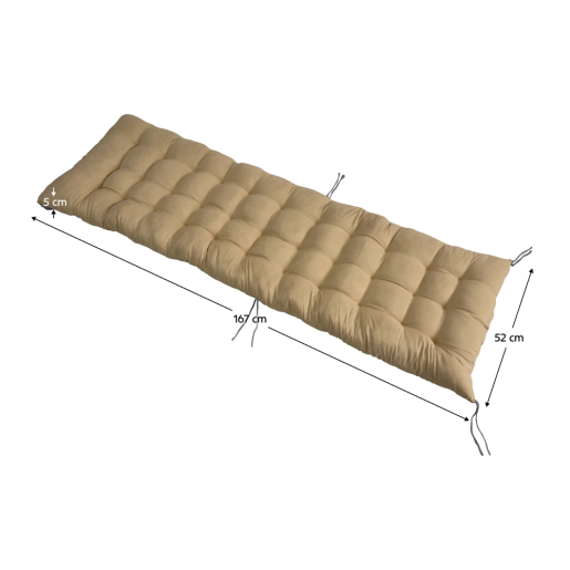 Perna sezlong gradina textil bej Garen 167x52x5 cm 