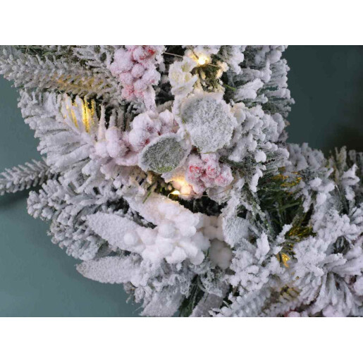 Coronita Craciun brad nins cu leduri 55 cm