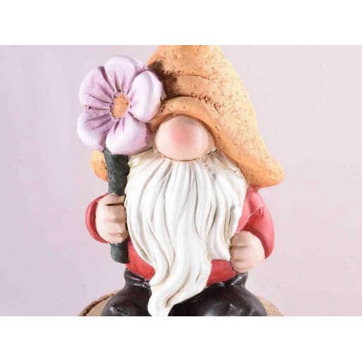 Set 2 figurine ceramica multicolora Gnomi 8.5x7.5x17.5 cm, 6.5x5x13 cm