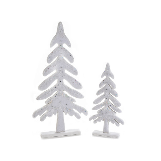 Set 2 brazi Craciun alb argintiu 28x5x56.5 cm, 17.5x4.5x36 cm