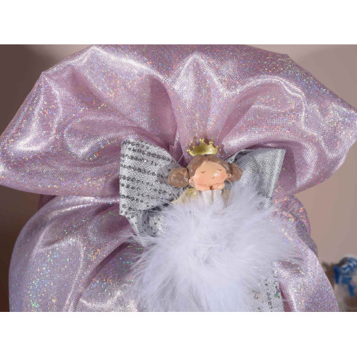 Ornament brad Inger alb 4 cm x 13 h