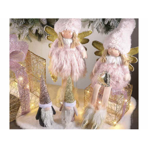 Figurina Inger Girl din portelan si picioare textil 20x9x54 cm
