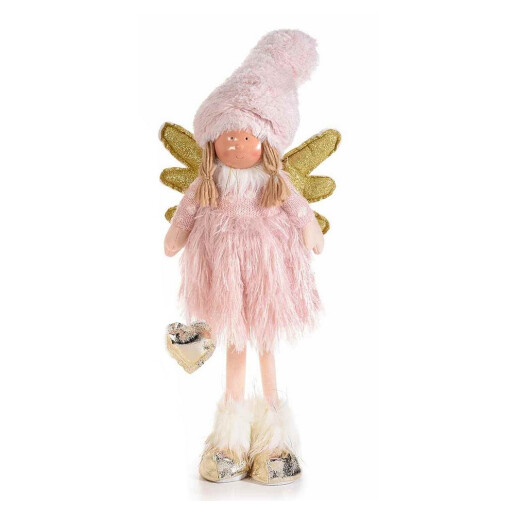 Figurina Inger Girl din portelan si picioare textil 20x9x54 cm