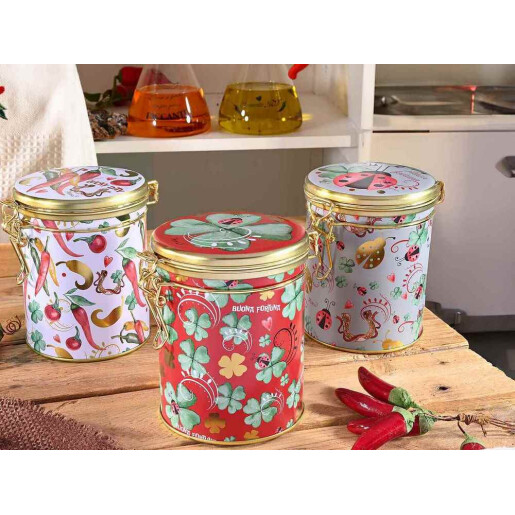 Borcan metal inchidere ermetica 11,5 x 9 x 12 H