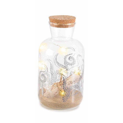 Sticluta decorativa cu led decor Marin III Ø 8 cm x 15 H