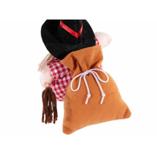 Saculet cu figurina Befana textil multicolor II cm 12x8x18 H