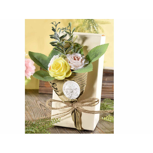 Set 4 buchete flori artificiale parfumate 20 cm