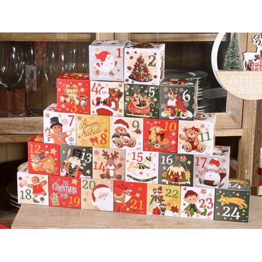 Set 24 cutii pentru Calendar Advent 7x7x7 cm