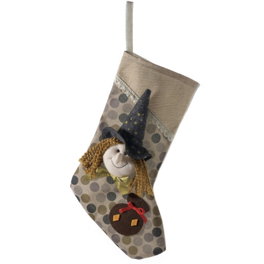 Ciorap decorativ Befana textil multicolor cm 24 x 37 H