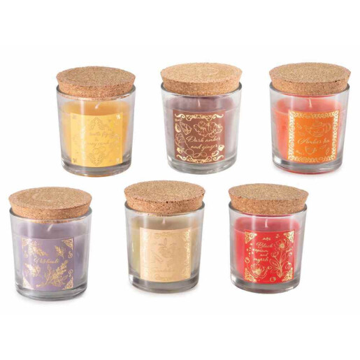Set 6 lumanari parfumate multiarome Ø 7,5 cm x 8,5 H