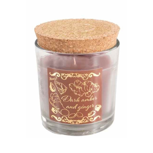 Lumanare parfumata aroma Chihlimbar si Ghimbir Ø 7,5 cm x 8,5 H