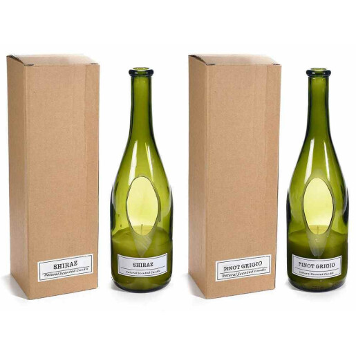 Set 2 lumanari parfumate aroma vin Pinot Grigio, Shiraz Ø 8,5 cm x 29 H