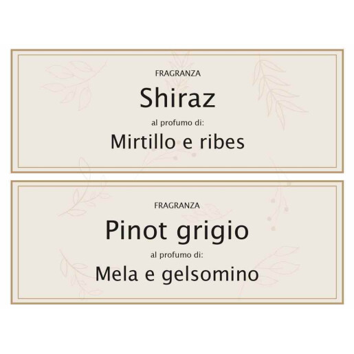 Set 2 lumanari parfumate aroma vin Pinot Grigio, Shiraz Ø 8,5 cm x 29 H