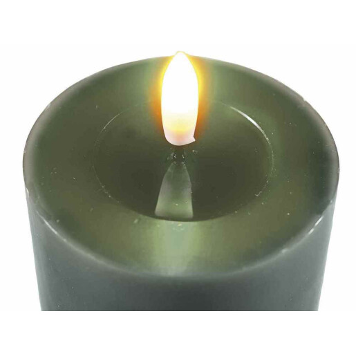 Lumanare ambientala cu led ceara verde Ø 7,5 x 15 H