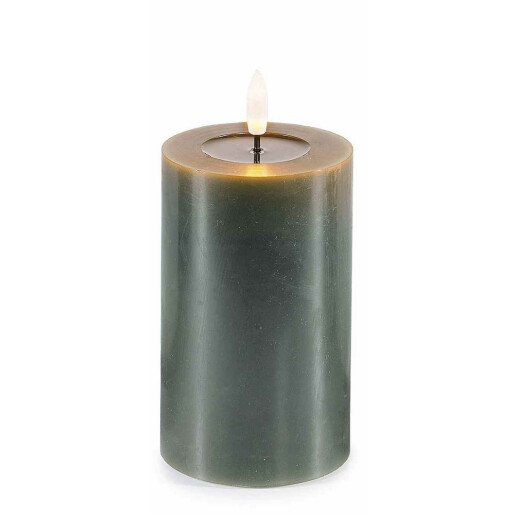 Lumanare ambientala cu led ceara verde Ø 7,5 x 15 H