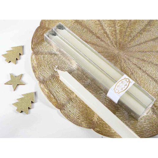Set 2 lumanari ivoire Ø 2 cm x 25 H