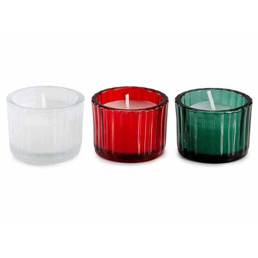 Set 3 lumanari parfumate Craciun in cutie cadou multiarome II 5.5x5.5x19 cm