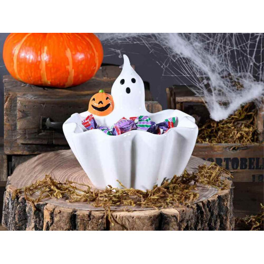 Bol Halloween ceramica multicolora cm 14,5 x 15,5 x 12,5 H