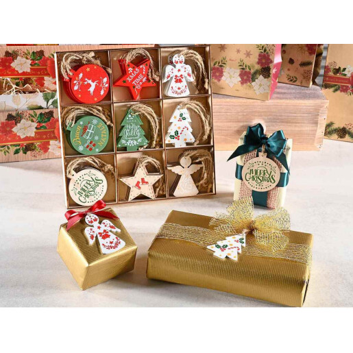 Set 72 ornamente Brad Craciun 6.5x7 cm