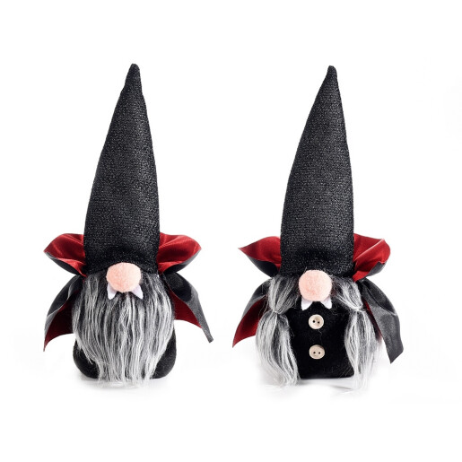 Set 2 figurine Halloween Vampiri textil multicolor II Ø 6 cm x 19 H