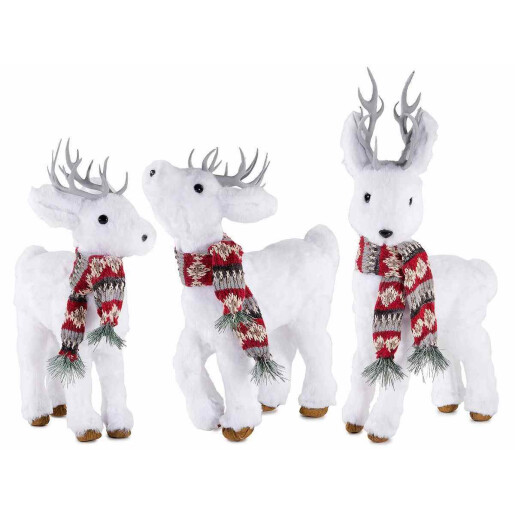 Set 3 figurine Reni textil multicolor 24x13x48 cm, 26x13x38 cm, 28x10.5x35 cm