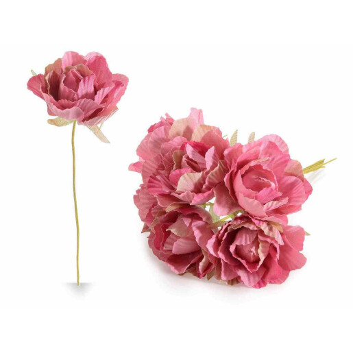 Set 60 Trandafiri artificiali roz 3x13 cm