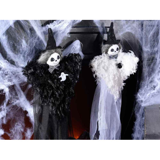 Set 2 figurine Halloween Fantome alb neagru cm 16 x 48 H