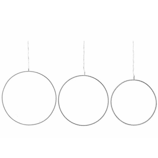 Set 3 cercuri cu leduri lumina calda Ø 50 cm ,  Ø 40 cm,  Ø 30 cm
