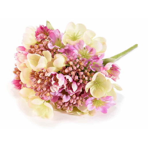 Set 2 buchete flori artificiale multicolore 28 cm