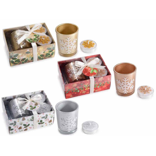 Set  6 lumanari, 3 candele, Craciun  Ø 5 x 6 H