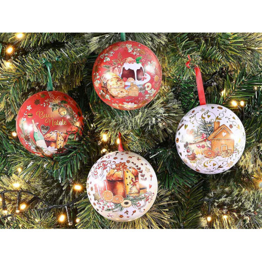 Set 12 globuri brad Craciun metal Christmas Delights 9 cm