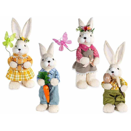 Set 4 figurine Iepurasi Paste 14x14x40H