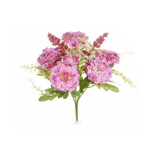 Buchet flori artificiale roz verzi 30 cm