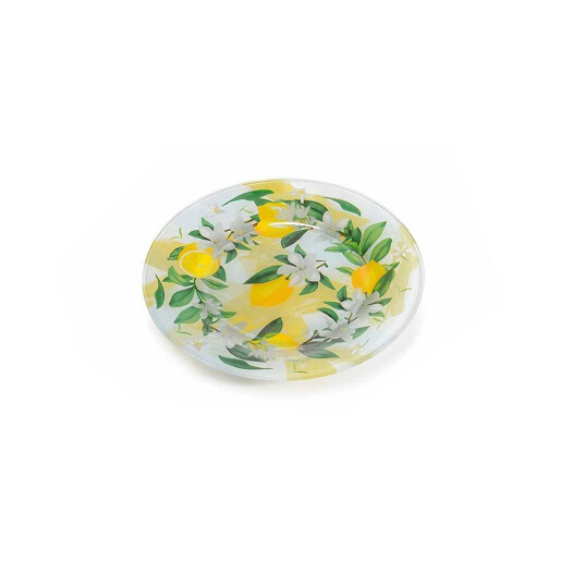 Set 3 farfurii sticla decor Lamai 30 cm, 25 cm, 20 cm