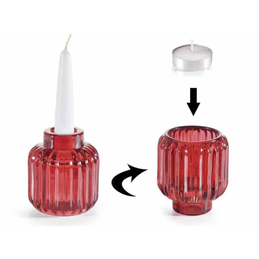 Set 6 candele sticla 7x7.5 cm