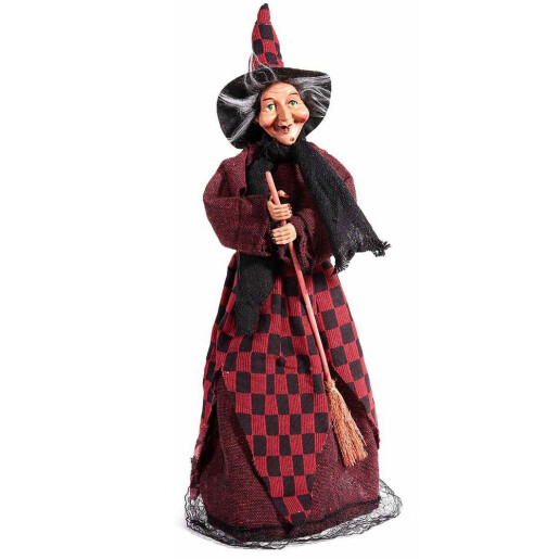 Figurina Halloween Vrajitoare Befana cu recipient pentru dulciuri II cm 12x11x46 H