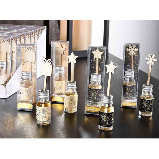 Parfum camera cu betisor aroma Scortisoara, Para si Floare Camelie Ø2,5x6H, 12 cm, 10 ml