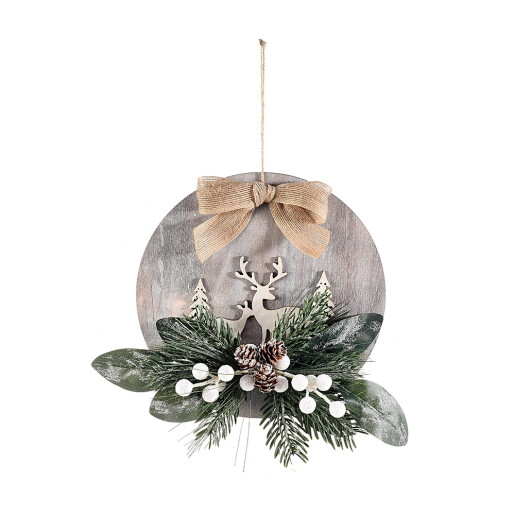 Decoratiune Craciun lemn multicolor Reni 22 cm