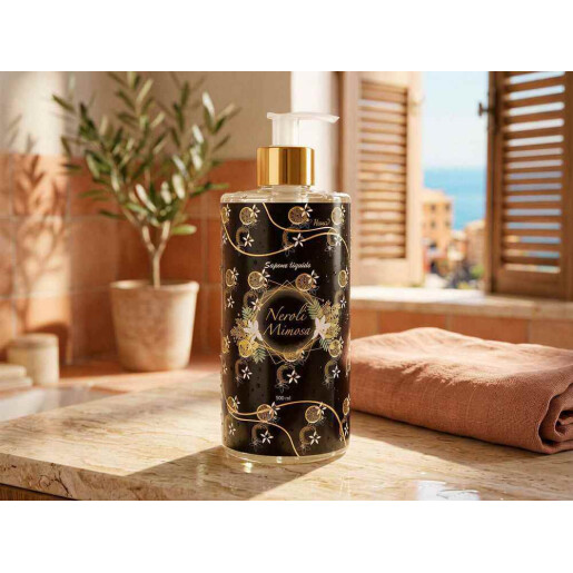 Sapun lichid aroma Nuferi si Mimosa Ø 7 cm x 18 H, 500 ml