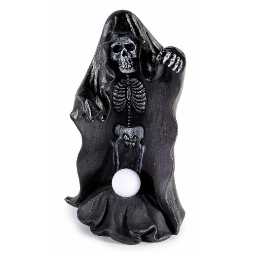 Set 2 figurine Halloween Schelet Fantoma polirasina multicolora cu leduri cm 9,5 x 8,5 x 17,5 H