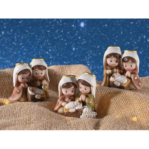 Figurine religioase polirasina multicolora 3xcm 5 x 3,5 x 5 H