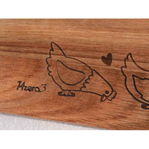 Platou servire lemn maro cm 28 x 20 H