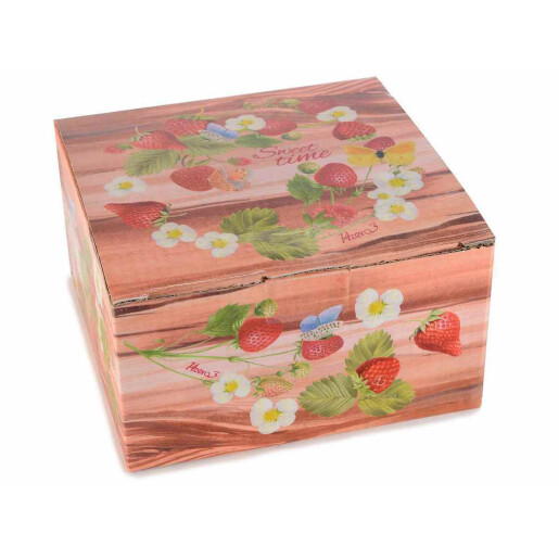 Set 2 cesti portelan Capsuni 9x6.5 cm, 200 ml