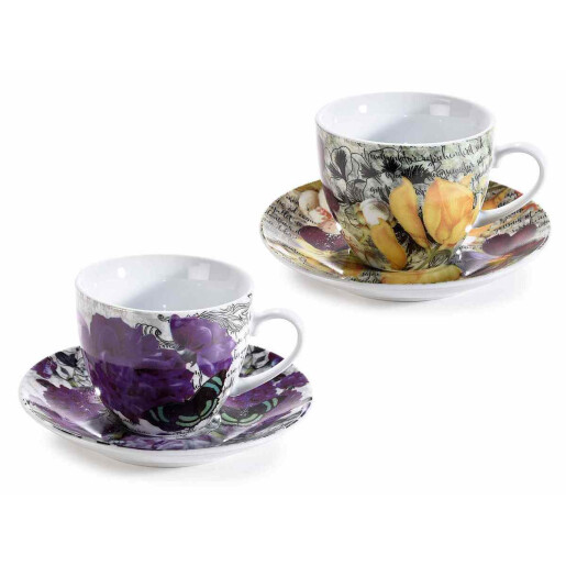 Set 4 cesti portelan 8.5x7 cm, 200 ml