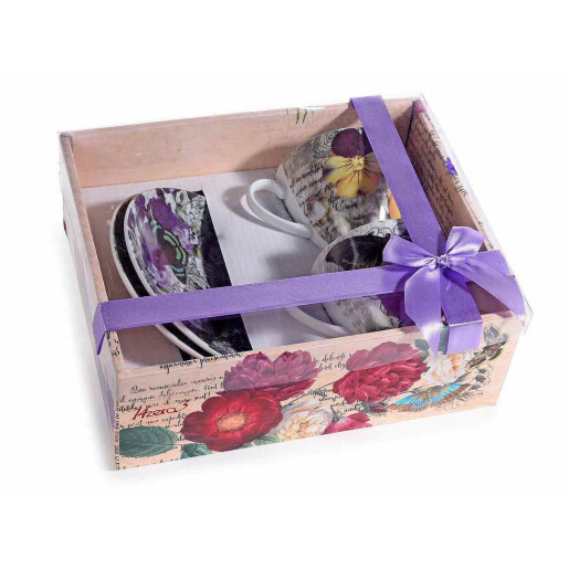 Set 4 cesti portelan 8.5x7 cm, 200 ml