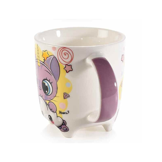 Cana portelan multicolor Unicorn Kids 9x9.5 cm, 350 ml