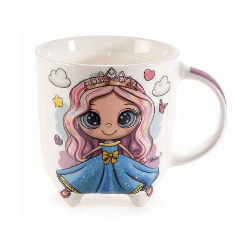 Set 4 cani portelan Kids 9x9.5 cm, 350 ml