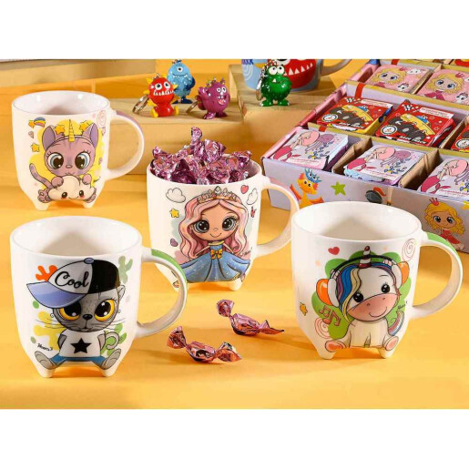 Cana portelan Pisicuta Kids 9x9.5 cm, 350 ml