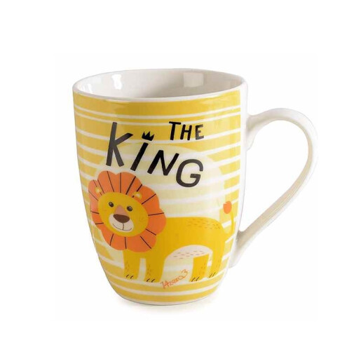 Cana portelan Kids Animal, Leu 8.5x10.5 cm, 350 ml